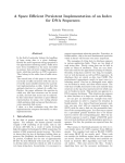 A Space Efficient Persistent Implementation of an Index for DNA Sequences
