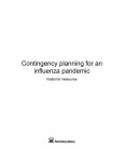 Contingency Planning for an Influenza Pandemic