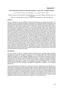 FAO Collaborative Studies for FMD Standardisation: Phase XIX - Virological Assays