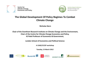 The global development of policy regimes to combat climate change