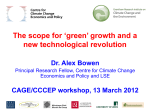 The scope for green growth and a new technological revolution