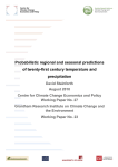 Probabilistic regional and seasonal predictions of twenty-first century temperature and precipitation: Working Paper 23 (440 kB) (opens in new window)