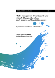 SADOFF and MULLER 2009 Water Management Security Climate Change