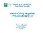 Romeo Recide, Department of Agriculture, Philippines