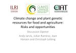 Climate change and plant genetic resources for food and agriculture: risks and opportunities