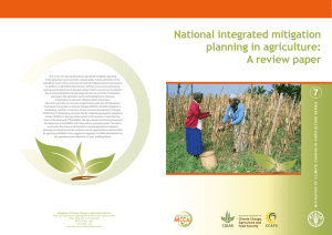 National Integrated Mitigation Planning in Agriculture: A review paper