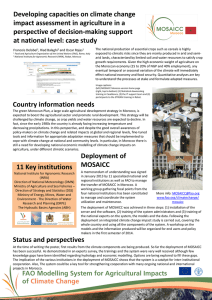 Developing capacities on climate change impact assessment in agriculture in a perspective of decision-making support at national level: case study