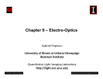 Electro-optics/ Acousto-optics
