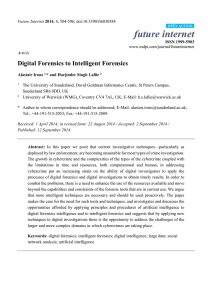 Digital Forensics to Intelligent Forensics