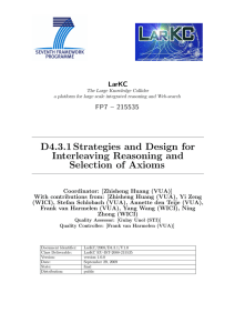 Strategies and Design for Interleaving Reasoning and Selection of Axioms
