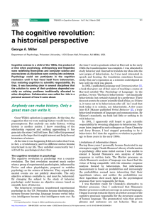 The cognitive revolution: a historical perspective