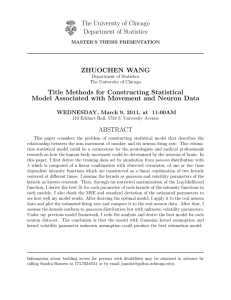 Title Methods for Constructing Statistical Model Associated with Movement and Neuron Data