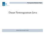 Dasar Pemrograman Java baru - Politeknik Elektronika Negeri