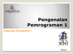 JENI Slides-Intro1-Bab00-Pengenalan Pemrograman 1