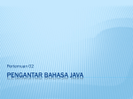 pengantar bahasa java