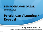 Pemrograman Dasar Perulangan