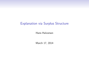 Explanation via surplus structure.