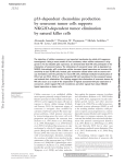 Ianello A, Thompson TW, Ardolino M, Lowe SW, Raulet DH. 2013.  p53-dependent chemokine production by senescent tumor cells supports NKG2D-dependent tumor elimination by natural killer cells. J Experimental Medicine 210(10):2057-69.