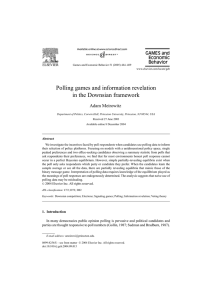 "Polling Games and Information Revelation in the Downsian Framework."