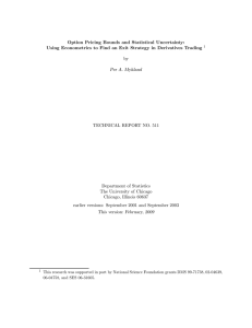 Options Pricing Bounds and Statistical Uncertainty: Using Econometrics to Find an Exit Strategy in Derivatives Trading