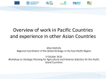 Overview of work in Pacific Countries and experience in other Asian countries