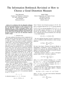 The Information Bottleneck Revisited or How to Choose a Good Distortion Measure