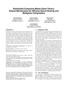 Distributed Computing Meets Game Theory: Robust Mechanisms for Rational Secret Sharing and Multiparty Computation