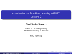 Lecture 2: PAC learning, the fundamental theorem of learning, VC dimension.