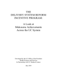 Delivery System Reform Incentive Program: UC System Midcourse Achievements (pdf)