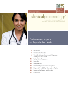 Environmental Impacts on Reproductive Health, Association of Reproductive Health Professionals (2010) (PDF)