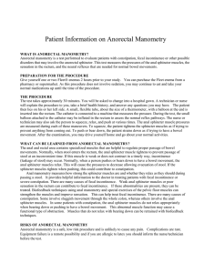 An anorectal manometry