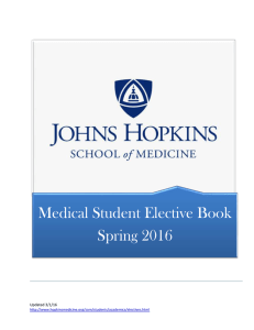 School of Medicine Electives Book, Revised March 20
