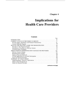 4: Implications for Health Care Providers