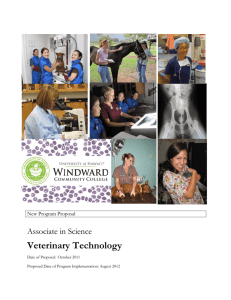 WIN, AS in Veterinary Technology Program Proposal