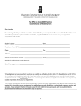 Documentation of Disability Form