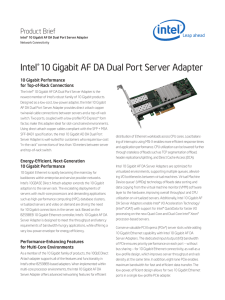 Intel®10 Gigabit AF DA Dual Port Server Adapter