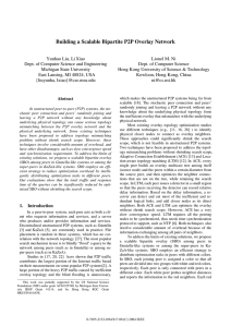 Building a Scalable Bipartite P2P Overlay Network