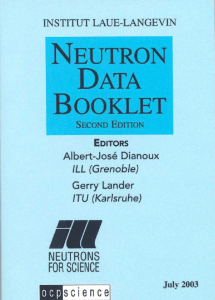 Neutron Data Booklet