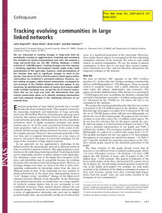 Tracking evolving communities in large linked networks