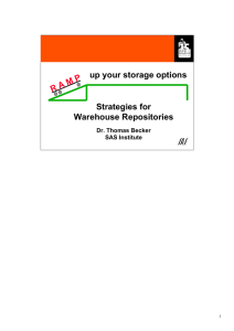 RAMP' up your storage options - strategies for warehouse repositories