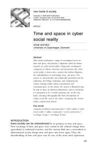 Time and space in cyber social reality