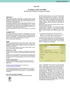 An Update on SAS Software and ODBC