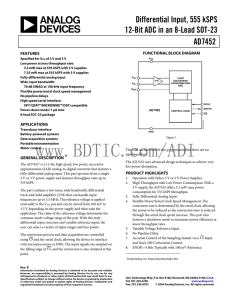 AD7452 数据手册DataSheet下载