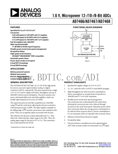 AD7466 数据手册DataSheet 下载