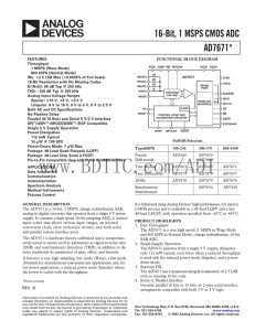 AD7671 数据手册DataSheet下载