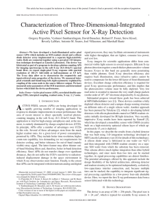 "Characterization of 3D-integrated Active Pixel Sensor for X-ray Detection."