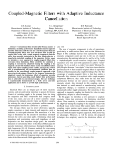 D.S. Lymar, T.C. Neugebauer, and D.J. Perreault, “Coupled-Magnetic Filters with Adaptive Inductance Cancellation,” 2005 IEEE Power Electronics Specialists Conference , June 2005, pp. 590-600.