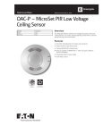 MicroSet PIR Low Voltage Ceiling Sensor Spec Sheet