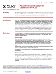 Power Evaluation Equation for CoolRunner -II CPLDs