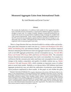 “Measured Aggregate Gains from International Trade”